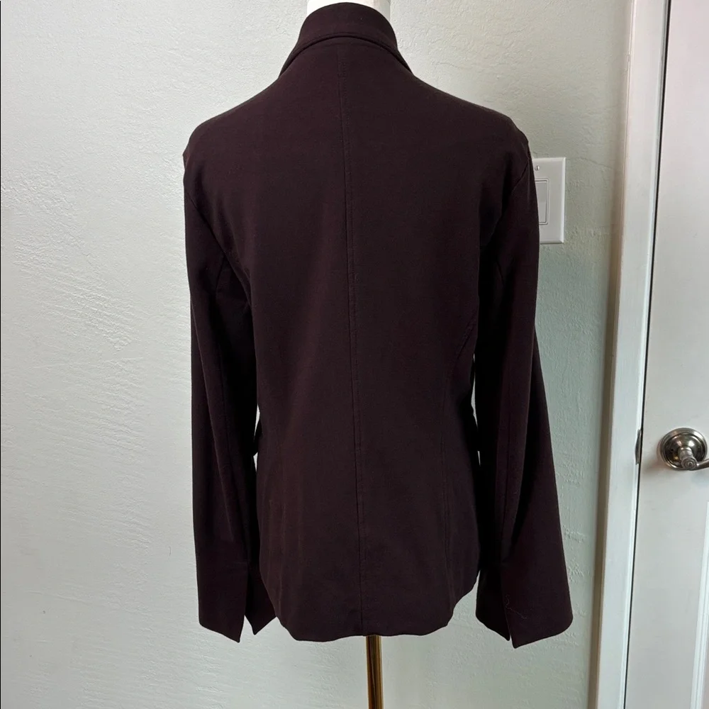 Jarbo Blazer Burgundy Womens Size 40/L Single Button Cotton Lycra Stretch Jacket